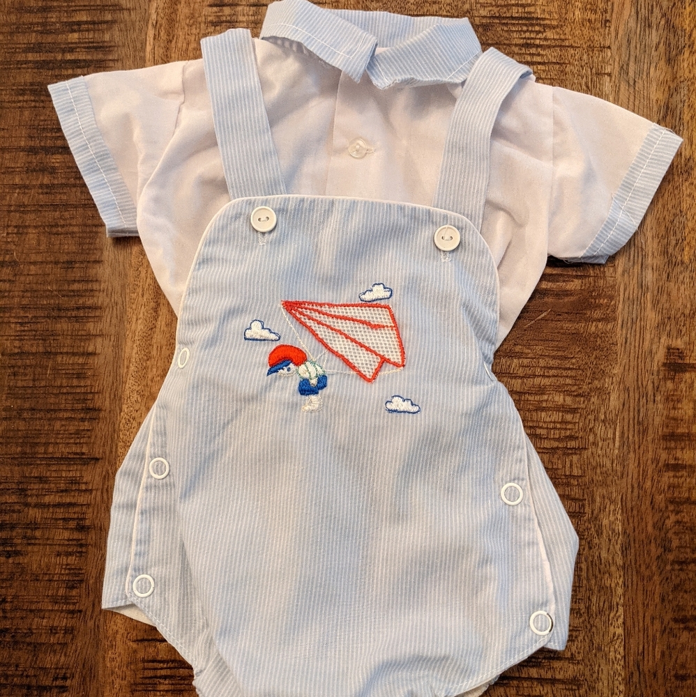 Vintage boutique baby boy bubble